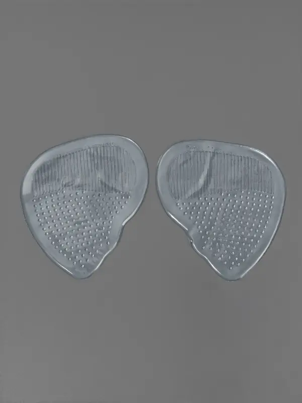 Полустельки для обуви, с протектором, силиконовые, 7&times;6.5 см, пара, прозрачные