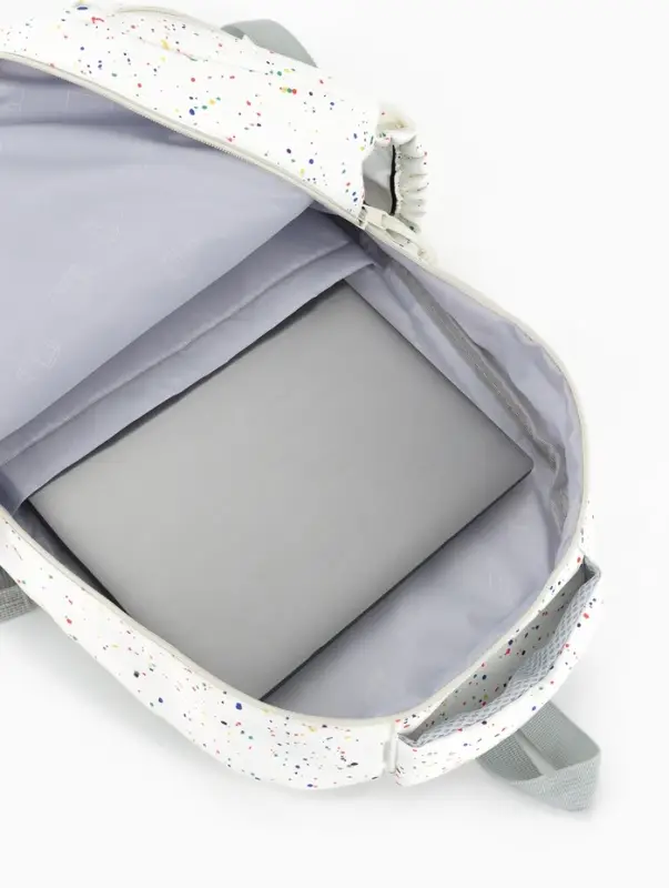 Рюкзак школьный для девочки &laquo;Краска&raquo;, 4 кармана, 31&times;13&times;48 см, белый