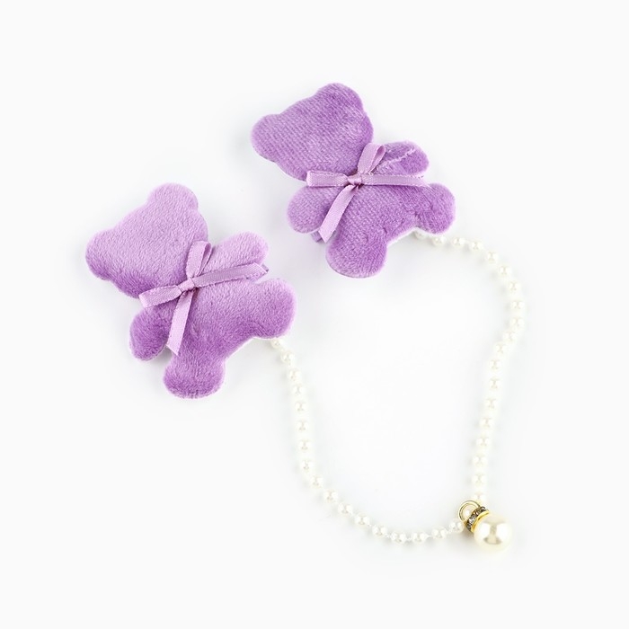 Заколки мишки новогодние «Зимние-котики»,на Новый год, набор 2 шт, 5 х 4 см Заколки мишки новогодние «Зимние-котики»,на Новый год, набор 2 шт, 5 х 4 см