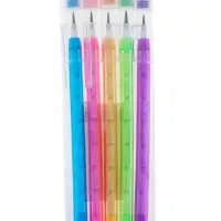 Набор карандашей чернографитных &laquo;Неон&raquo;, секционных, с ластиками, 5 штук