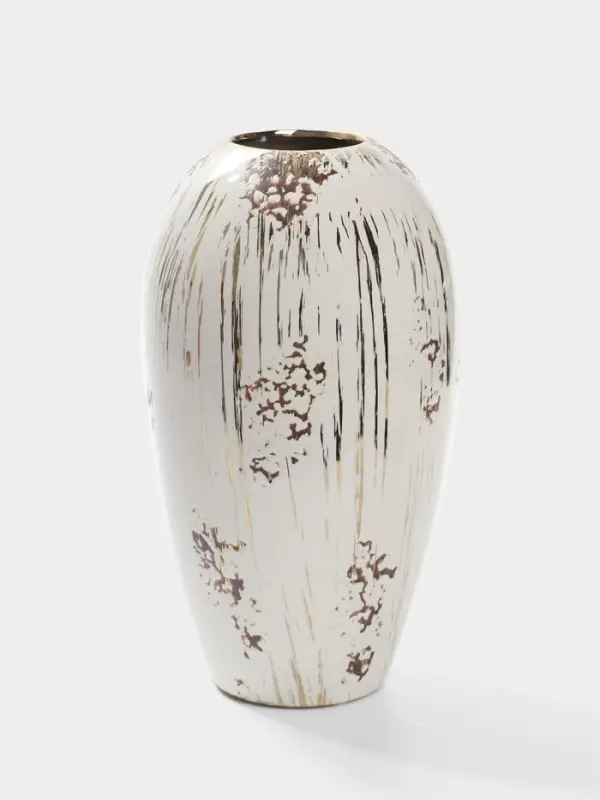 Ваза настольная керамика "Васко" классик, 23х12 см, белый