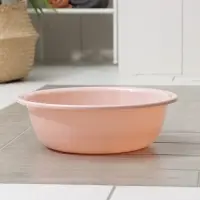 Таз хозяйственный круглый, 9 л, d=36 см, h=11,5 см, цвет розовый