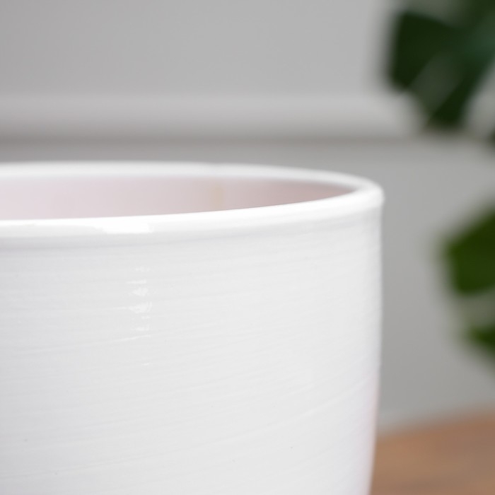Горшок цветочный белый, 2,5 л Горшок цветочный белый, 2,5 л
