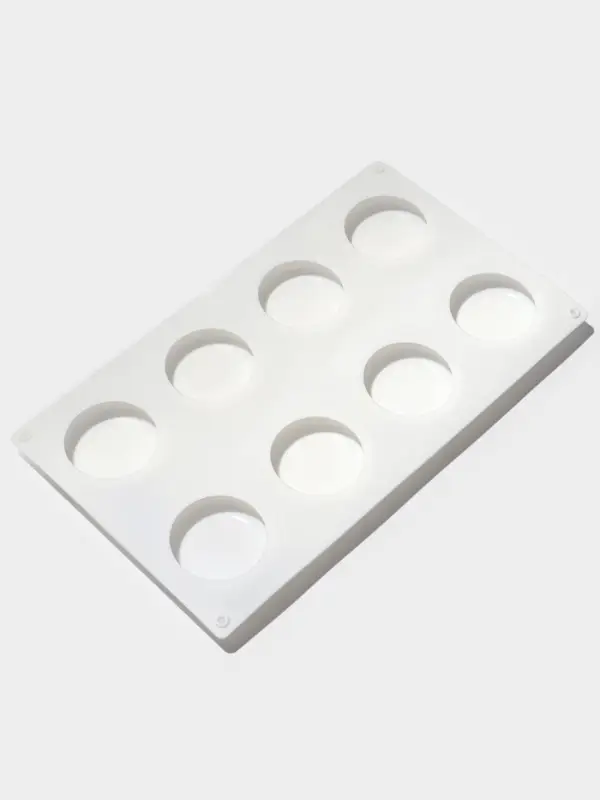 Форма для муссовых десертов и выпечки KONFINETTA &laquo;Пуэнти&raquo;, силикон, 30&times;17.5&times;1.5 см, 8 ячеек (5.5&times;1.5 см), белая