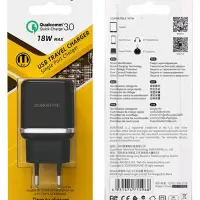 Переходник BA36A СЗУ на USB 3A QC3.0 Borofone черный