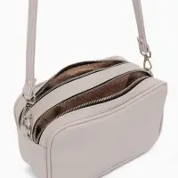 Сумка женская кросс-боди TEXTURA на молнии, 24&times;9&times;15 см, светло-серая