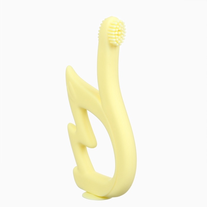 Прорезыватель силиконовый для зубов Крошка Я «Лебедь», щеточка, на присоске, желтый Прорезыватель силиконовый для зубов Крошка Я «Лебедь», щеточка, на присоске, желтый