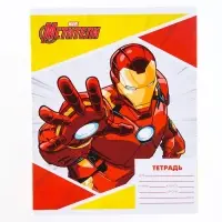 Тетрадь в линейку 18 листов, 4 вида МИКС, обложка мелованная бумага, &laquo;Мстители&raquo;