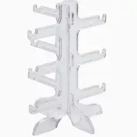 Подставка под очки 3 места, оргстекло, 16&times;14.5&times;20 см, прозрачная