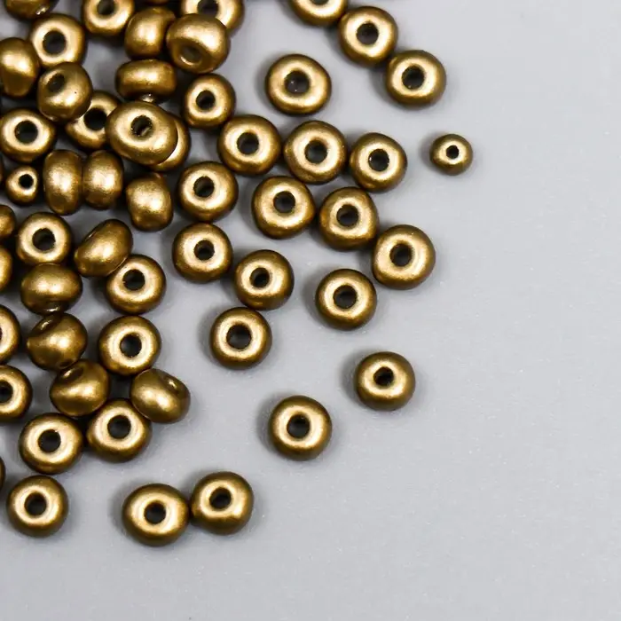 Бисер стекло 6/0  Бисер стекло 6/0 "Металлик. Бронза" 10 гр