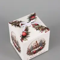 Коробка подарочная новогодняя складная &laquo;С Новым годом&raquo;, 12&times;12&times;12 см