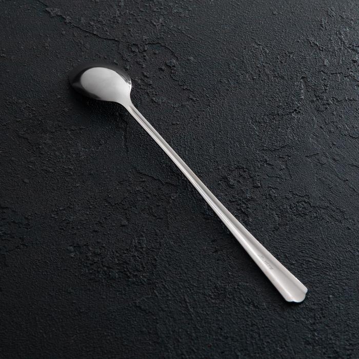 Ложка для коктейля «Новинка», длина 19,7 см, толщина 1,5 мм, упрощённой обработки, цвет серебряный Ложка для коктейля «Новинка», длина 19,7 см, толщина 1,5 мм, упрощённой обработки, цвет серебряный