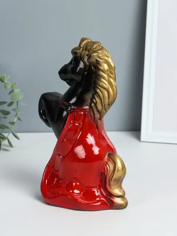 Копилка "Лошадка с попоном" высота 25 см, черный