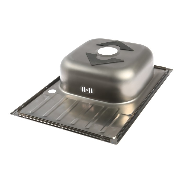 Мойка кухонная  Мойка кухонная "Владикс", врезная, с сифоном, 66х48 см, левая, нержавеющая сталь 0.6 мм