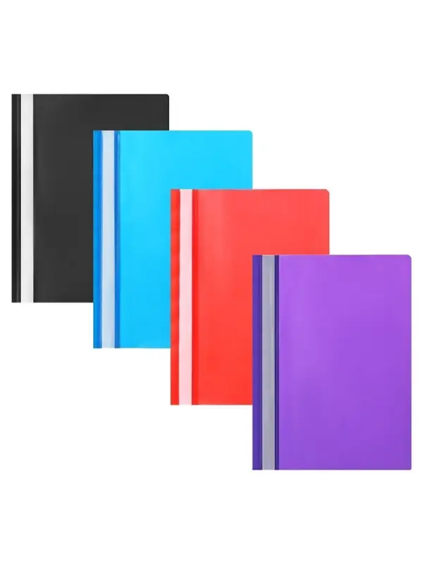 Набор папок-скоросшивателей Calligrata, А4, 120 мкм, с прозрачным верхом, 10 штук, микс