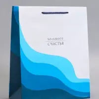 Пакет подарочный ламинированный &laquo;Большого счастья&raquo;, 26&times;12&times;32 см