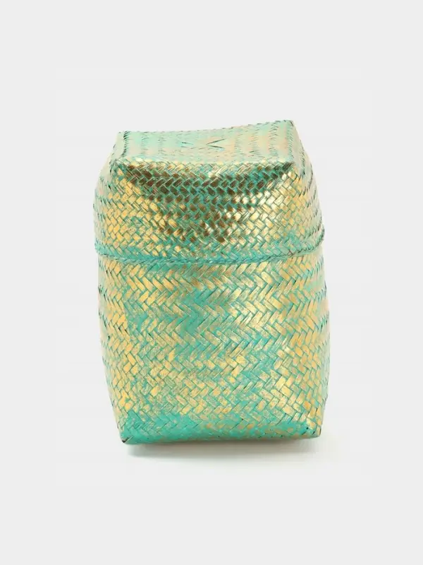 Корзинка плетёная &laquo;Голден&raquo;, 20&times;20&times;26 см, голубая