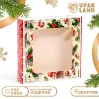 Подарочная коробка сборная с окном «Прекрасного настроения», 13×13×3 см