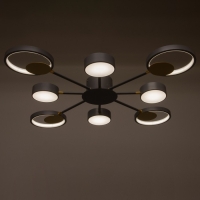 Люстра с ПДУ 2301/8GR LED 160Вт 3000-6000К серый 93х93х8 см BayerLux