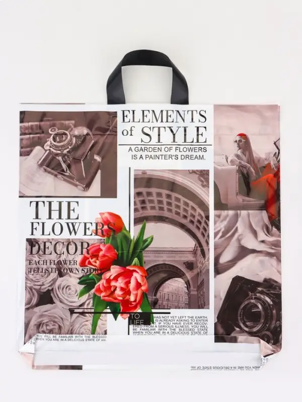 Пакет &laquo;Визуал&raquo;, полиэтиленовый с петлевой ручкой, 42&times;45 см, 45 мкм