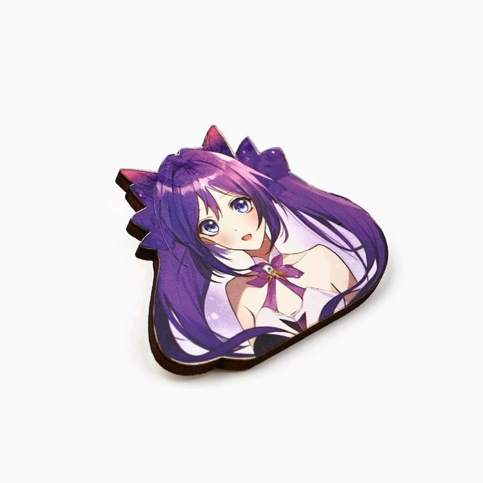 Значки деревянные «Аниме» в шоубоксе, 20 шт Значки деревянные «Аниме» в шоубоксе, 20 шт