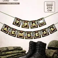 Гирлянда на ленте &laquo;Дембель&raquo;, длина 215 см