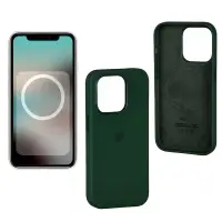 Чехол iPh 14 Pro Silicon Case 100% ORG Olive (MagSafe + анимация NFC Clear) c LOGO