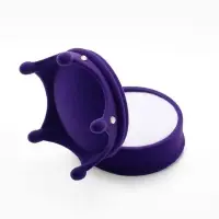 Футляр под серьги, кулон, кольцо &laquo;Корона&raquo;, бархатный, 5.5&times;5.5&times;4.5 см, фиолетовый