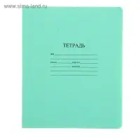 Тетрадь 12 листов узкая линейка «Зелёная обложка», с алфавитом, термоупаковка, фасовка по 25 шт.