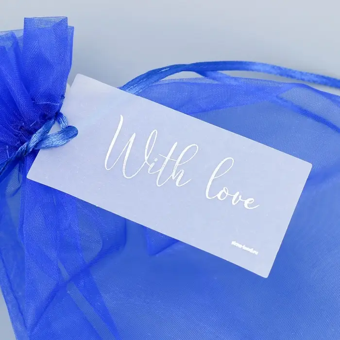 Мешочек подарочный органза синий «Поздравляю», с шильдиком, 20 х 30 см +/- 1.5 см Мешочек подарочный органза синий «Поздравляю», с шильдиком, 20 х 30 см +/- 1.5 см
