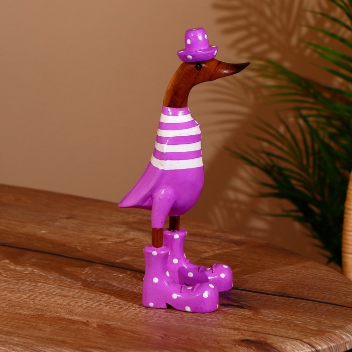 Сувенир Сувенир "Утка в сиреневом" дерево 27 см