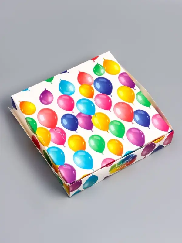 Коробка складная Happy Birthday, 20×20×4 см