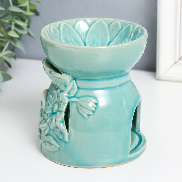 Аромалампа керамика  Аромалампа керамика "Подсолнухи в поле" МИКС 9,8х9,8х11 см