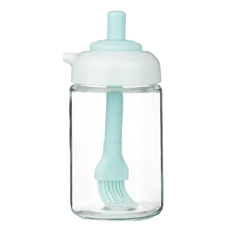 VETTA Банка для масла с кисточкой, 250 мл, стекло, пластик, силикон, зеленый