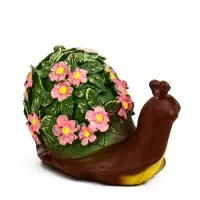 Садовая фигура из полистоуна &laquo;Улитка резная&raquo;, 20&times;11&times;12 см