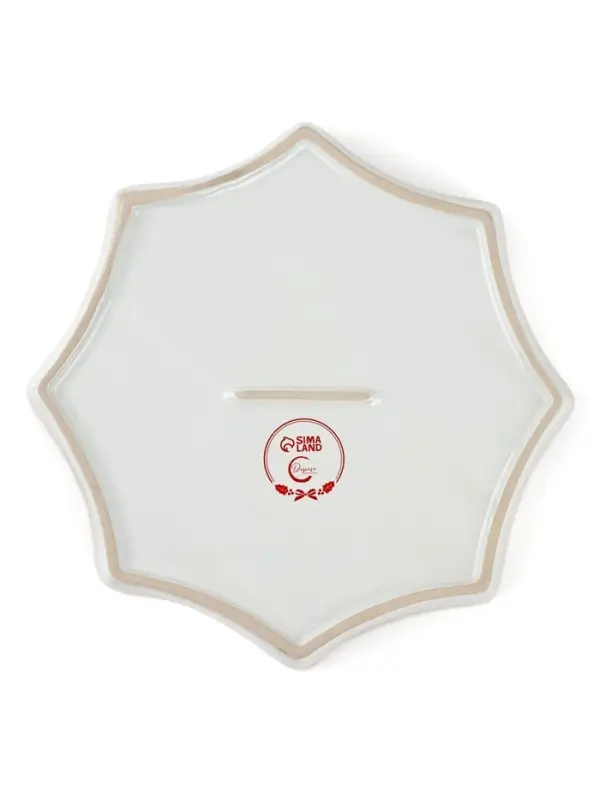 Блюдо керамическое &laquo;Новогодние олени&raquo;, 21&times;21&times;3 см, ручная работа