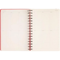 Ежедневник недатированный А5 PRAGMATIC на гребне, красный, 128л 3-748/05