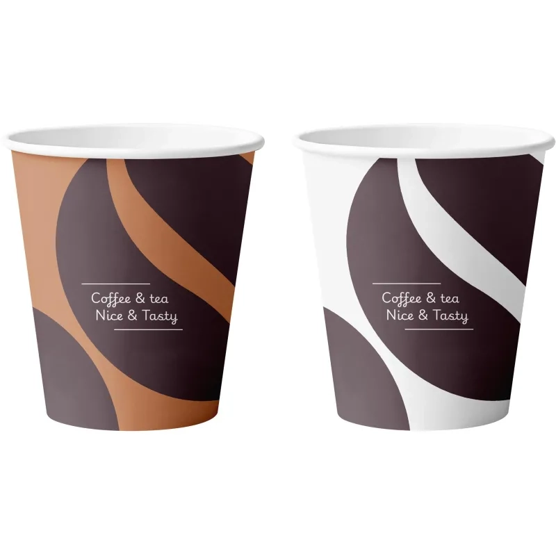 Стакан одноразовый бум. 1-сл Nice&Tasty mix 250 мл d-80 мм 50 шт/уп