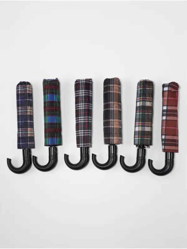 Зонт полуавтоматический &laquo;Крупная клетка&raquo;, 3 сложения, 8 спиц, R=48/55 см, d=96 см, МИКС