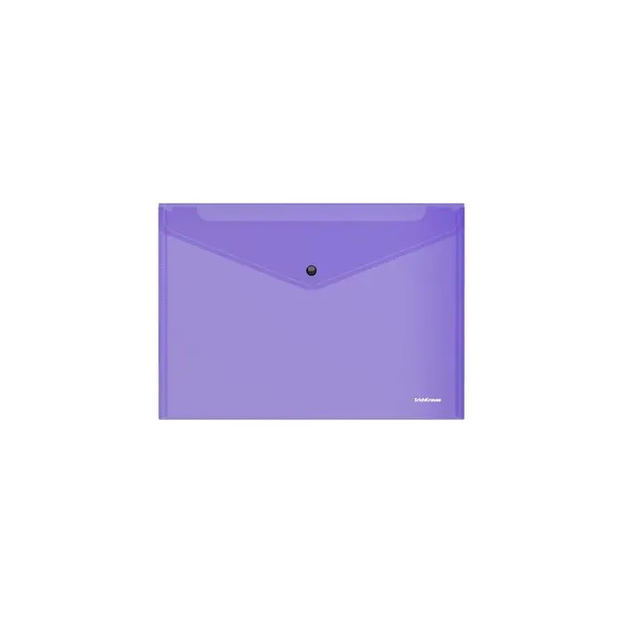 Папка-конверт на кнопке А5+ (239x189x9 мм), 180 мкм, ErichKrause Vivid, глянцевая, полупрозрачная, микс Папка-конверт на кнопке А5+ (239x189x9 мм), 180 мкм, ErichKrause Vivid, глянцевая, полупрозрачная, микс