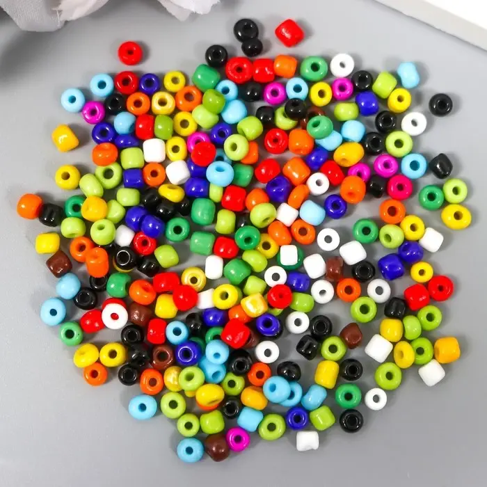 Бисер  Бисер "Ассорти цветное" 6 мм 20 гр