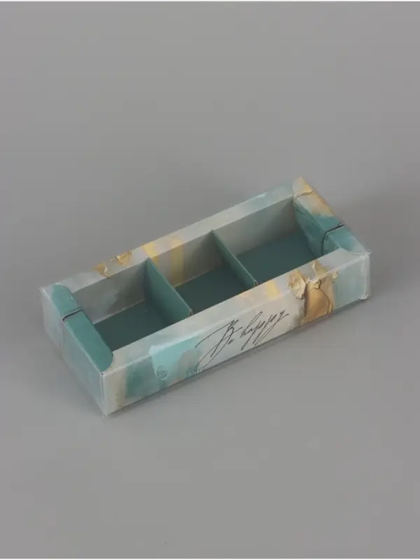 Коробка под 3 конфеты с ячейками &laquo;Текстура&raquo;, 14.5&times;6&times;3 см
