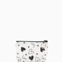 Кошелёк-монетница на молнии, 12&times;3.5&times;9 см, белый