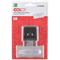 Штамп самонаборный NEW Printer С20-Set 4 стр.14х38мм 1 касса корпус черный