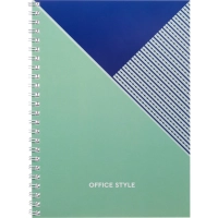 Бизнес-тетрадь А5 48л, Office Style клетка гребень бирюзовая