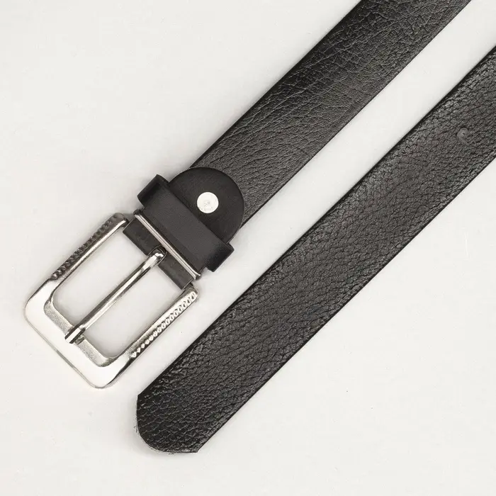 Ремень мужской, ширина 3 см, винт, пряжка металл, цвет чёрный