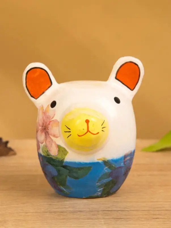 Деревянная кукла кокеши "Мышка" 7х8,5х8 см