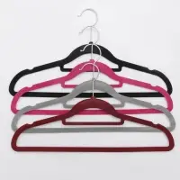 Плечики для одежды &laquo;Бархат&raquo;, размер 44-46, флокированное покрытие, цвет МИКС