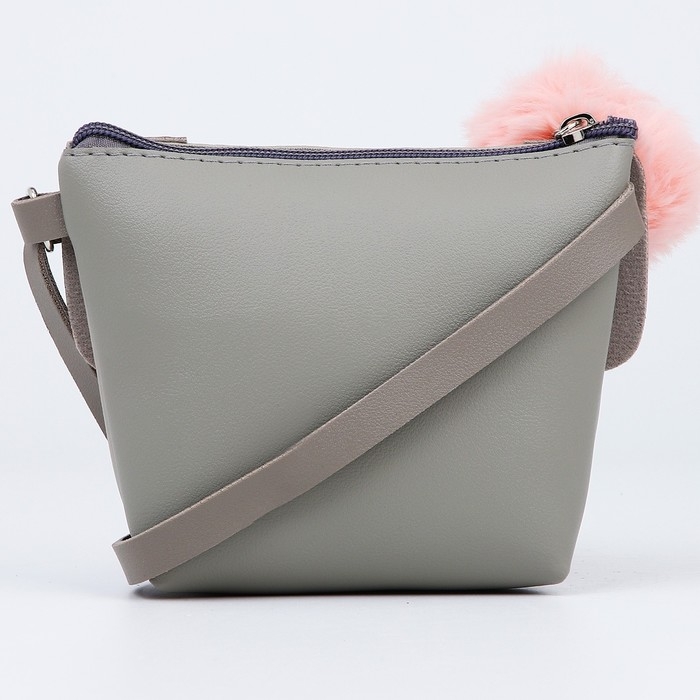 Сумка детская для девочки трапеция «Зайка» с хвостиком, 18х15х3.5см Сумка детская для девочки трапеция «Зайка» с хвостиком, 18х15х3.5см