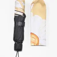 Зонт механический &laquo;Цветочный букет&raquo;, эпонж, 4 сложения, 8 спиц, R=49/55 см, d=98 см, МИКС